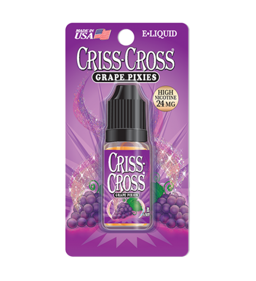 Criss Cross ELiquid Grape Pixies 10ml 6ct Choose Your Strength CC
