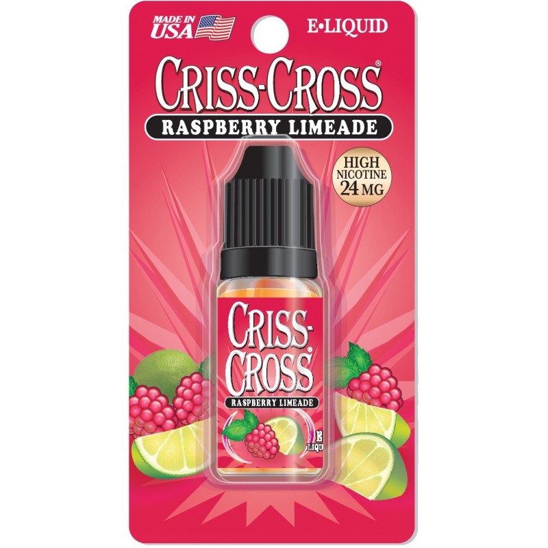 Criss Cross ELiquid Raseberry Limeade 10ml 6ct Choose your Strength