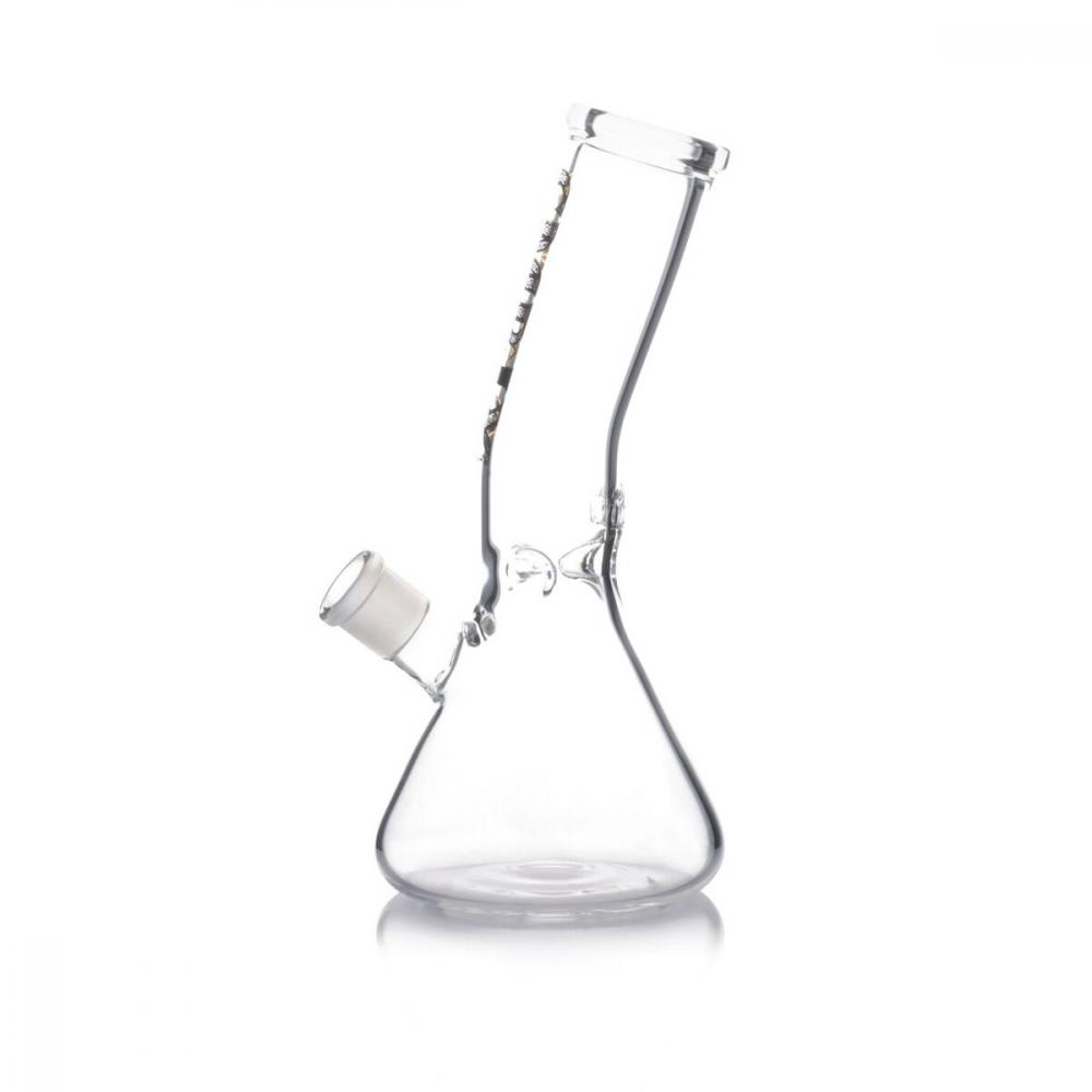 CMPLX American Made 10" Bent Neck Beaker With Ice Pinch Clear AL14